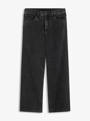 Obrázek produktu Jeansy wide leg, średni stan BonPrix czarny
