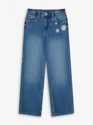 Obrázek produktu Jeansy wide leg, średni stan BonPrix niebieski