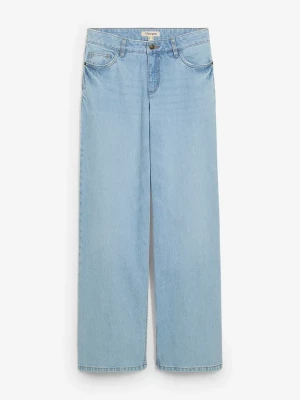 Obrázek produktu Jeansy wide leg, średni stan BonPrix niebieski