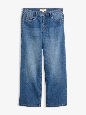 Obrázek produktu Jeansy wide leg, średni stan BonPrix niebieski