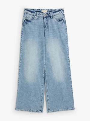 Obrázek produktu Jeansy wide leg, średni stan, z niewielką domieszką stretchu BonPrix niebieski