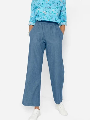Obrázek produktu Jeansy wide leg, wysoki stan, krótsza nogawka BonPrix niebieski