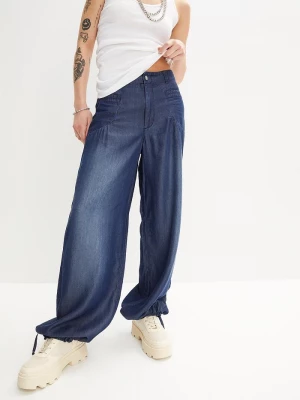 Obrázek produktu Jeansy wide leg z lejącego lyocellu BonPrix niebieski