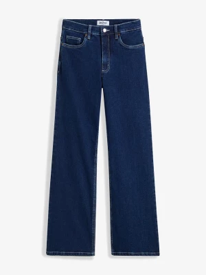 Obrázek produktu Jeansy wide leg z wysokim stanem z bawełny organicznej BonPrix niebieski