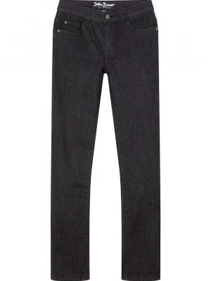 Obrázek produktu Jeansy ze stretchem i regulowanym paskiem, proste nogawki, slim fit BonPrix czarny