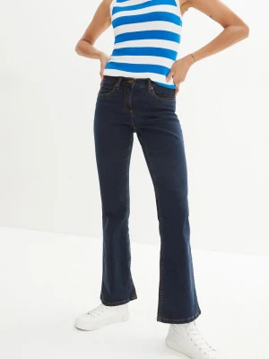 Obrázek produktu Jeansy ze stretchem o kroju bootcut i wysokim stanem BonPrix niebieski