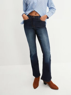 Obrázek produktu Jeansy ze stretchem o kroju bootcut, mid waist BonPrix niebieski
