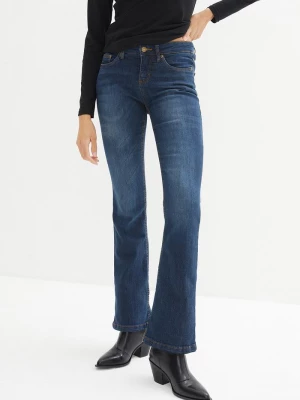 Obrázek produktu Jeansy ze stretchem o kroju bootcut, mid waist BonPrix niebieski