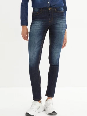 Obrázek produktu Jeansy ze stretchem skinny, mid waist BonPrix niebieski