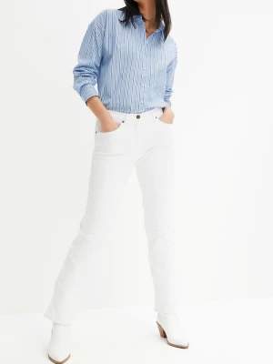 Obrázek produktu Jeansy ze stretchem straight, mid waist BonPrix biały