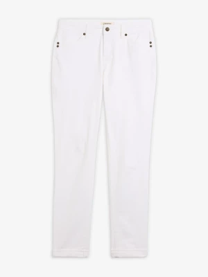 Obrázek produktu Jeansy ze stretchem straight, mid waist BonPrix biały