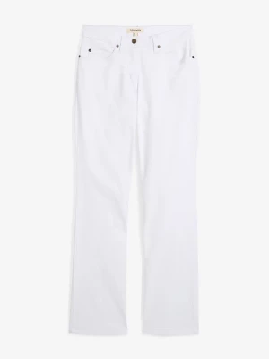 Obrázek produktu Jeansy ze stretchem straight, mid waist BonPrix biały