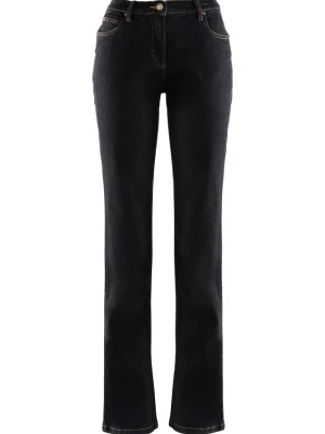 Obrázek produktu Jeansy ze stretchem straight, mid waist BonPrix czarny