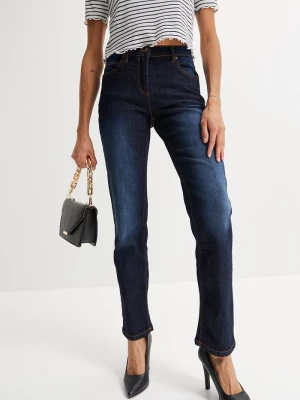 Obrázek produktu Jeansy ze stretchem, straight, mid waist BonPrix niebieski