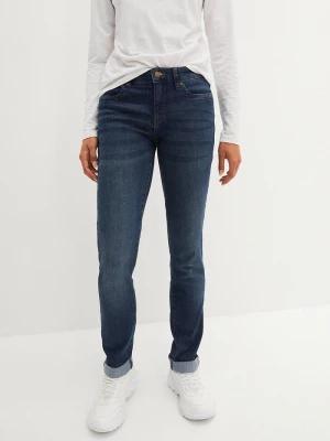 Obrázek produktu Jeansy ze stretchem straight, mid waist BonPrix niebieski