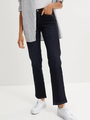 Obrázek produktu Jeansy ze stretchem, straight, mid waist BonPrix niebieski