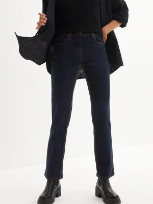 Obrázek produktu Jeansy ze stretchem straight, mid waist BonPrix niebieski
