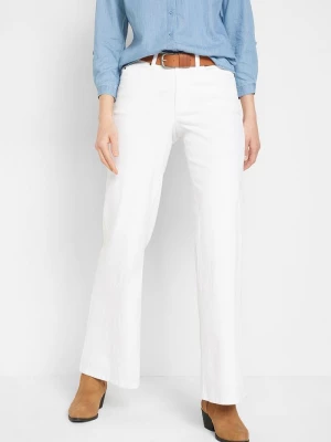 Obrázek produktu Jeansy ze stretchem wide leg, mid waist BonPrix biały