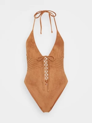 Obrázek produktu Jednodílné plavky Frankies Bikinis světle hnědošedá