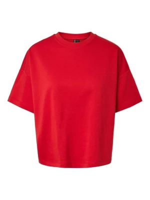 Obrázek produktu Jednoduché tričko Pieces melírovaná červená