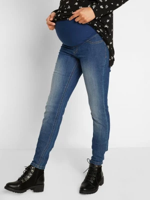 Obrázek produktu Jegginsy ciążowe z bawełną (2 pary), Skinny BonPrix niebieski