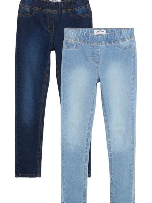 Obrázek produktu Jegginsy mid waist (2 pary) BonPrix niebieski