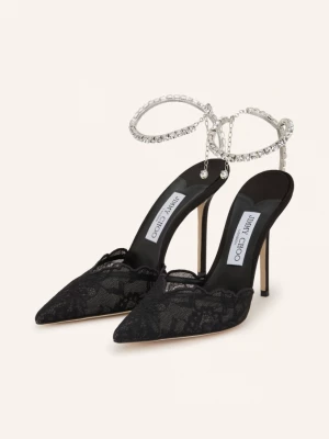 Obrázek produktu Jimmy Choo Slingpumps Saeda 100 S Ozdobnými Kamínky černá / stříbrná
