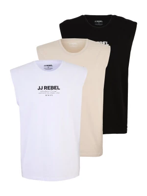 Obrázek produktu JJ Rebel Tričko 'JREBLINO' krémová / černá / bílá