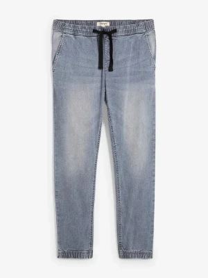 Obrázek produktu Joggery jeansowe o kroju regular fit z gumką w talii, tapered BonPrix szary