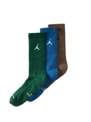 Obrázek produktu Jordan Ponožky tyrkysová / tmavě hnědá / jedle / bílá