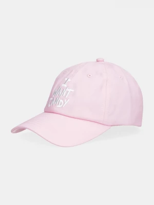 Obrázek produktu Juicy Couture Bavlněná baseballová čepice Juicy Couture I Want Candy růžová