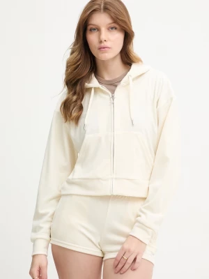 Obrázek produktu Juicy Couture mikina s kapucí dámská velurová ICCLE HOODIE béžová