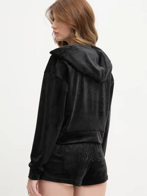 Obrázek produktu Juicy Couture mikina s kapucí dámská velurová ICCLE HOODIE černá