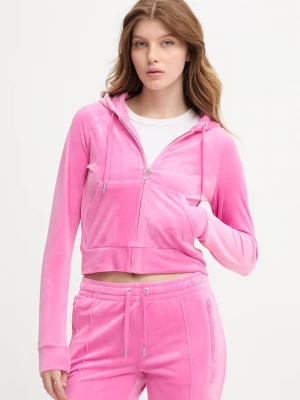 Obrázek produktu Juicy Couture mikina s kapucí dámská velurová MADISON COL OUT růžová
