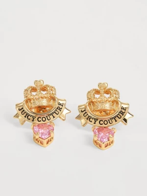 Obrázek produktu Juicy Couture Náušnice 'Crown & Crystal Heart' zlatá / pink