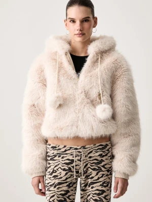Obrázek produktu Juicy Couture přechodová bunda dámská HADI FUR HOODED béžová