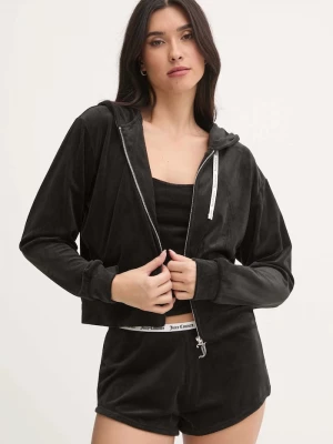 Obrázek produktu Juicy Couture Pyžamová mikina Juicy Couture LIV RIB VELOUR HOODIE černá