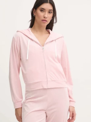 Obrázek produktu Juicy Couture Pyžamová mikina Juicy Couture LIV RIB VELOUR HOODIE růžová