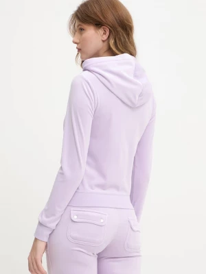 Obrázek produktu Juicy Couture rozepínací mikina s kapucí dámská bavlněná ROBERTSON CLASS fialová