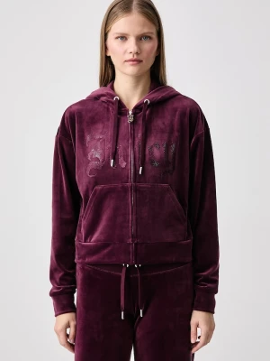 Obrázek produktu Juicy Couture rozepínací mikina s kapucí dámská velurová OLD GOTHIC ICCLE