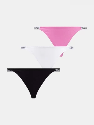 Obrázek produktu Juicy Couture tanga dámské s bavlnou 3 PK DEMI THNG 3-pack růžová