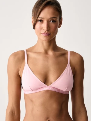 Obrázek produktu Juicy Couture trojúhelníková podprsenka bavlněná elastanem FEMME BEV SCALLOPED EDGE růžová