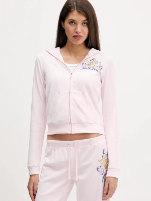 Obrázek produktu Juicy Couture Velurová mikina Juicy Couture Wrap You Up růžová