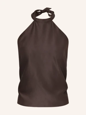 Obrázek produktu Juvia Top Neckholder Sissy Ze Saténu tmavě hnědá