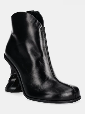 Obrázek produktu JW Anderson Kožené kotníkové boty JW Anderson Twist Heel černá