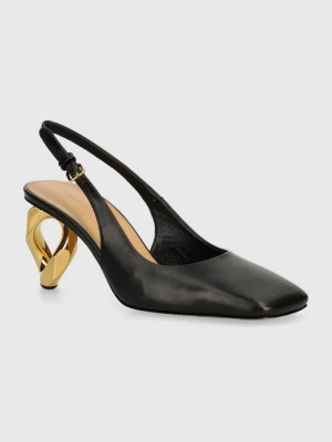 Obrázek produktu JW Anderson Kožené lodičky JW Anderson Chain Heel černá