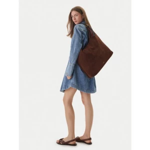 Obrázek produktu Kabelka Tommy Hilfiger Th Statement Leather Hobo Suede AW0AW18403 Hnědá