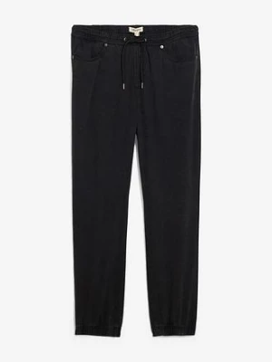 Obrázek produktu Kalhoty bez zapínání, Relaxed Fit, z čistého bavlněného kepru, Tapered BonPrix