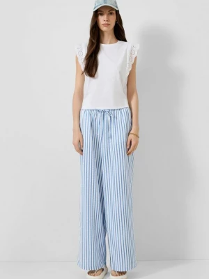 Obrázek produktu Kalhoty Seersucker s Wide Leg – Širokými nohavicemi QS