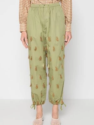 Obrázek produktu Kalhoty Tory Burch světle zelená